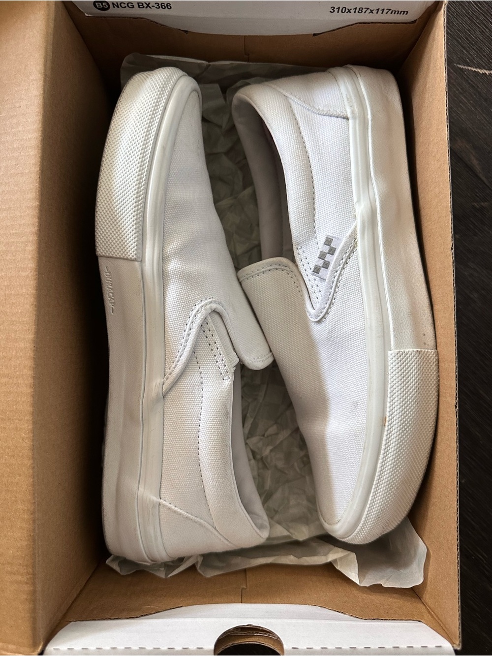 Vans Men Classic Slip-On Sneakers in White
